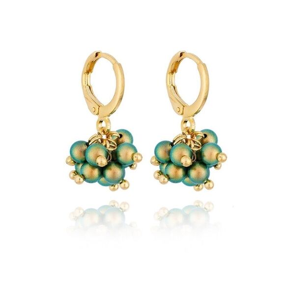 Earrings pearls Swarovski gold plated - Picture 1 of 9